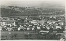 Valašské Meziříčí celkový pohled 30. léta Grafo Čuda