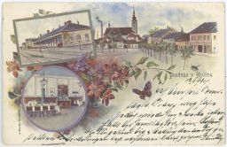 Hulín nádraží restaurace 1904
