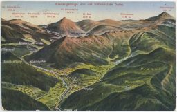 Krkonoše Špindlerův Mlýn německá plastická mapa