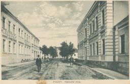 Pacov Nádražní třída továrna na nábytek měšťanská dívčí škola 1924