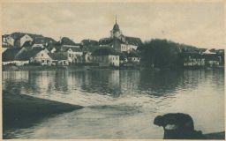 Týn nad Vltavou pohled od Štefánikova mostu Švehlovy pohlednice Týna