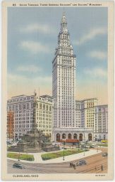 Cleveland Ohio USA Union Terminal Tower pomník 40. léta