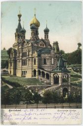 Karlovy Vary Karlsbad ruský kostel 1906