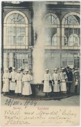 Karlovy Vary Karlsbad vřídlo 1904
