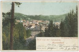 Mariánské lázně Marienbad Blick von der Carolahöhe