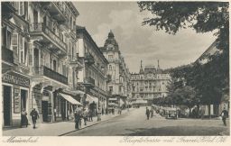 Mariánské lázně Hauptstrasse mit Grand Hotel Ott