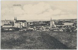 Litomyšl celkový pohled na střed města 1924