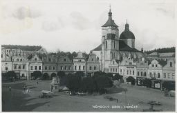 Německý Havlíčkův Brod náměstí obchody podrobně nakl. Dvořák