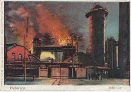 Vítkovice Ostrava železárny vysoká pec nakl. Herrlinger 1906