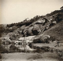 Bechyně, říčka Smutná, polovina stereofotografie