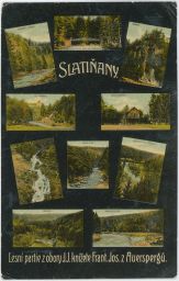 Slatiňany lesní partie obora knížete FJ z Auerspergů 1910