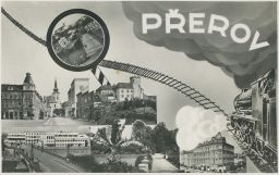 Přerov koláž koleje 1939 Grafo Čuda Šponar
