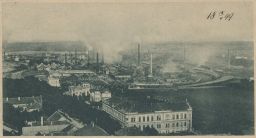Kladno hutě Pozdrav z Kladna Vojtěšské železárny nakl. Kraus 1899
