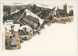 Eger Cheb litografie 1900