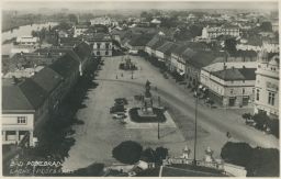 Poděbrady Nymburk pohled na náměstí shůry nakl. Javorovský 1943