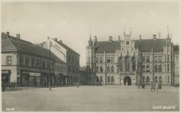 Nový Bydžov náměstí Žofka obchody záložna radnice Bromografia 1938