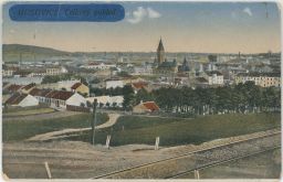 Brno Husovice celkový pohled od kolejí přelom 20. a 30. let