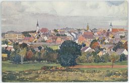 Akvarel Nesázal Uherský Brod nakl. Franta 1928