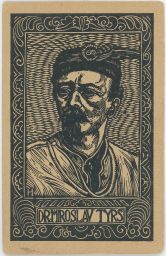 Dr. Miroslav Tyrš rytina Josef Hodek VII. slet všesokolský Praha 1920