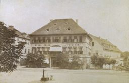 Teplice - Šanov, Hotel König von Preussen od Štěpánského náměstí (Stefansplatz)