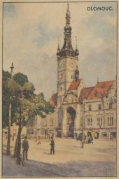 Olomouc reklamní kartička tisk Neubert