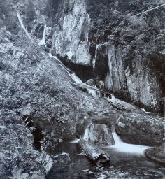 Vodopád Bílé Opavy pod Pradědem, polovina stereofotografie