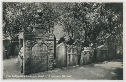 Judaica Praha Josefov starý židovský hřbitov JKO