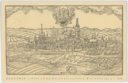 Rakovník rytina J. Willenberg 1600 knihtiskárna Tuček