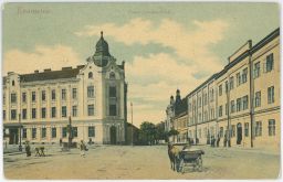 Kroměříž náměstí Františka Josefa Litovelská pivnice 1907