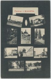 Kroměříž Pozdrav z Kroměříže desetiokénková Povondra 1907