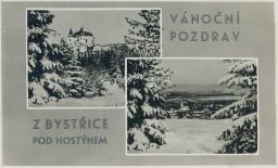 Bystřice pod Hostýnem dobový vánoční pozdrav 1939 Fototypia