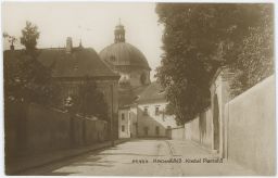 Kroměříž kostel Piaristů ulička nakl. Forejtek