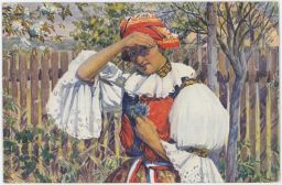 Etnografie kroje Frolka Slovácké obrázky serie Jaro 1923