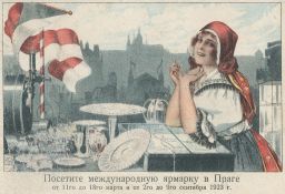 Mezinárodní jarmark Praha 1923 pohlednice v ruštině!!!