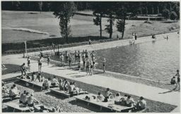 Plovárna koupaliště Hořovice 40. léta Fototypia