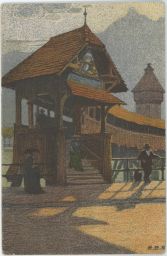 Luzern Kapellbrücke orig. lito Schlatter