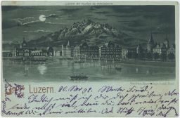 Luzern mit Pilatus Mondschein 1898