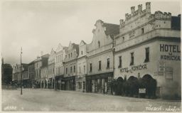 Baťa Třeboň Jindřichův Hradec náměstí Hotel U koníčka Bromografia