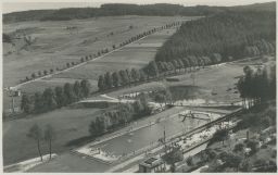 Koupaliště plovárna bazén 70 x 22 m Česká Třebová 40. léta