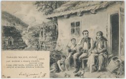 Chaloupka sivá, shrbená a křivá 1900