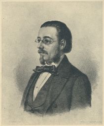 Bedřich Smetana padesátiletý litografie S. Saloman