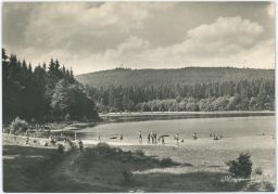 Koupaliště plovárna Zubří Žďár nad Sázavou poštou 1971