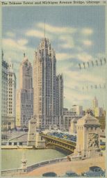 USA Chicago Tribune Tower Michigan Avenue Bridge 40th
