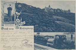 Rakousko Wien Gruss von Kahlenberg železnice 1899