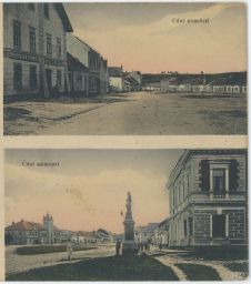 Dřevohostice Přerov zámek náměstí nakl. Střelec 1916