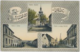 Pozdrav z Libšic Libšice Libčice nad Vltavou Praha-západ 1913