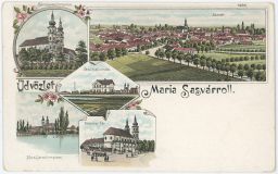 Maria Sasvár Šaštín Stráže Senica nádraží železnice lito 1901