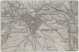 Vysoké Mýto Ústí nad Orlicí mapová pohlednice 1912
