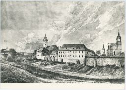 Opava Jaktařská brána F. Biela akvarel 1824