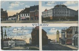 Vyškov Sušilova Nádražní školy Velké náměstí 1919